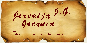 Jeremija Gočanin vizit kartica